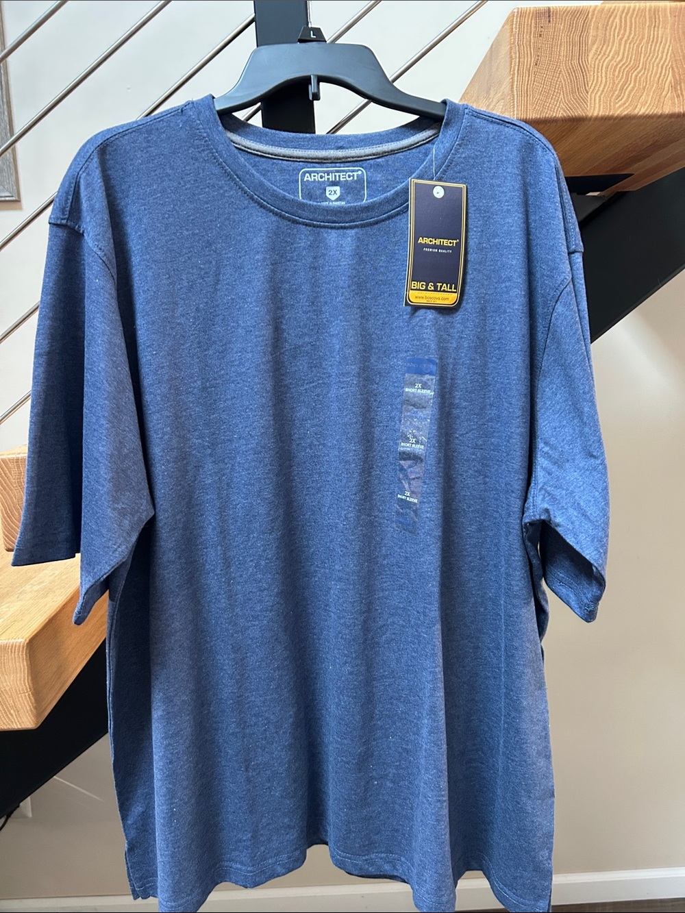 Architect Big & Tall Short Sleeve Crew T-Shirt in Navy